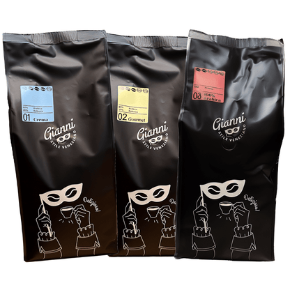3 Sorten 'Gianni' Spezialitäten Kaffee - Bundle 3x1kg - Caffe del Gianni