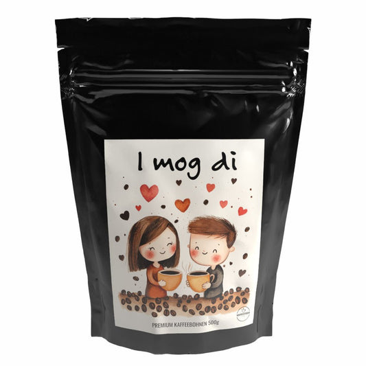 Geschenk Kaffee 'I mog di' - Premium Kaffeebohnen - Caffe del Gianni